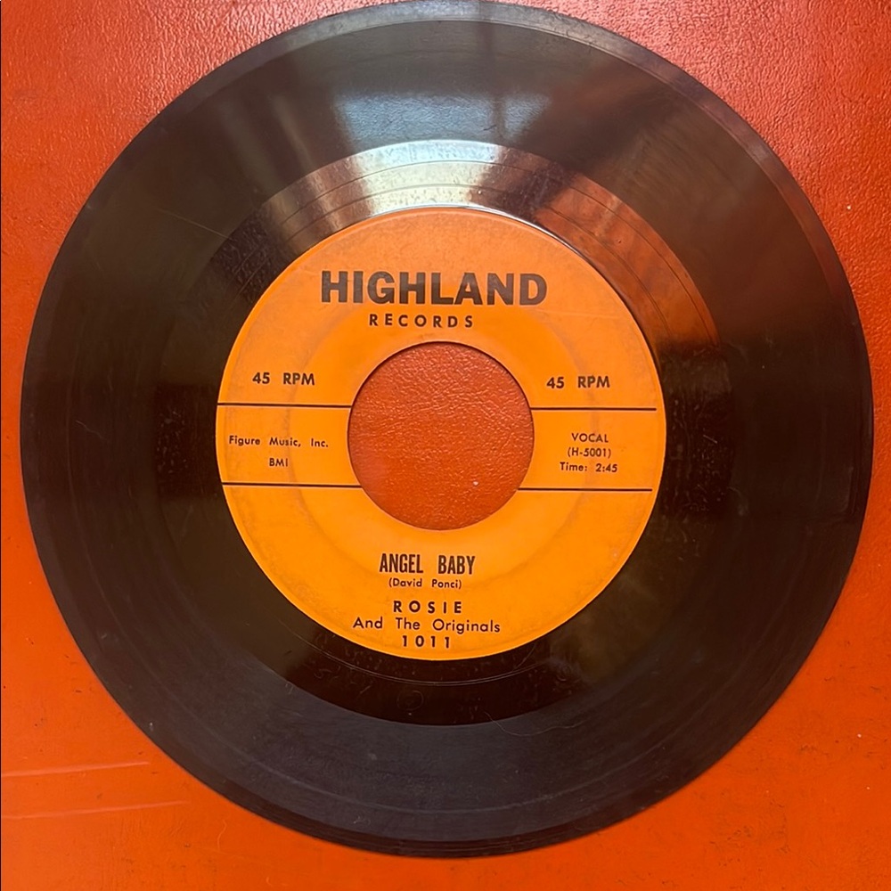 Highland Records Vinyl Record Rosie & the originals 45 rpm